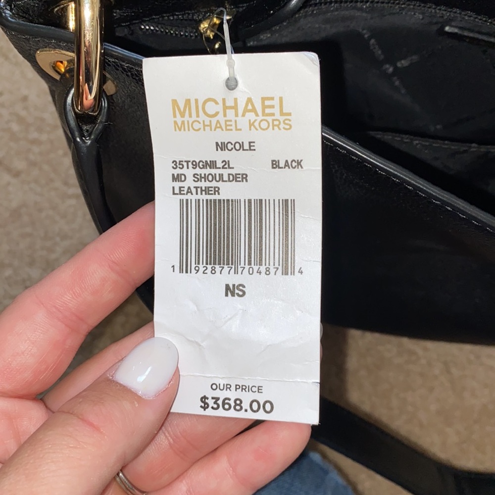 Michael Kors Nicole Leather Shoulder Bag - Picture 7 of 9